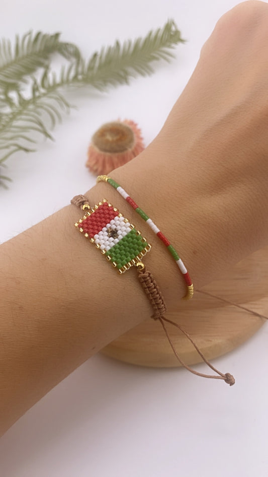 Mexican Flag Bracelet