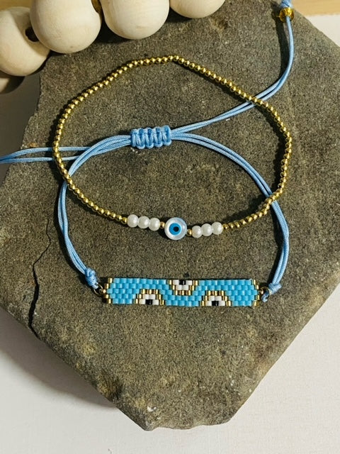 Duo turkish eye bracelet